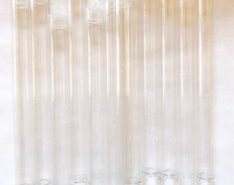Clear Plastic Storage Tubes with Hang Hole, 6" x 9/16"