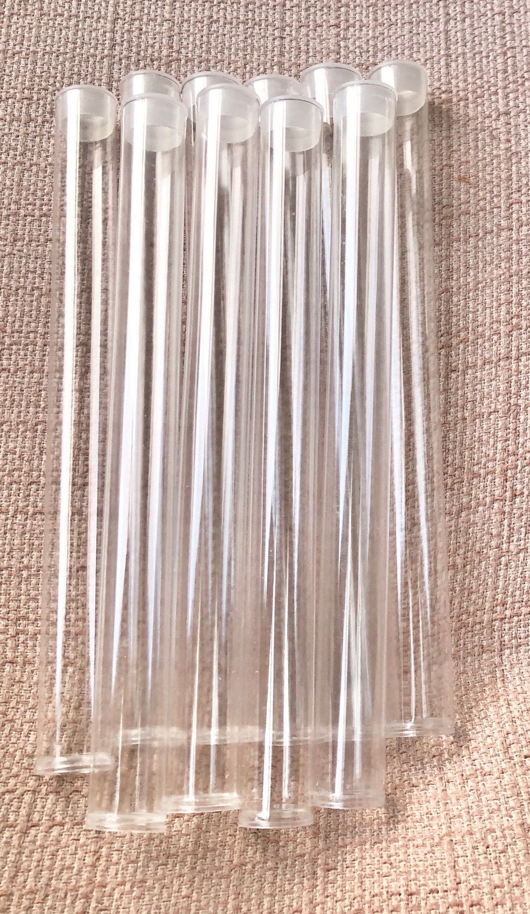 6 Clear Plastic Storage Tubes, Set of 10 Etsy