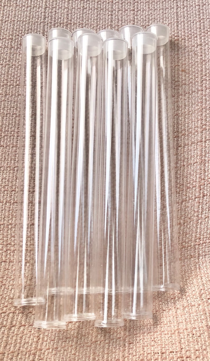 6 Clear Plastic Storage Tubes, Set of 10 Etsy