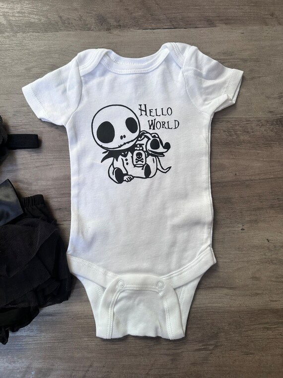 Nightmare Before Christmas Baby Girl Outfit: Jack Skellington Onesie, Tutu  Headband - Main Image