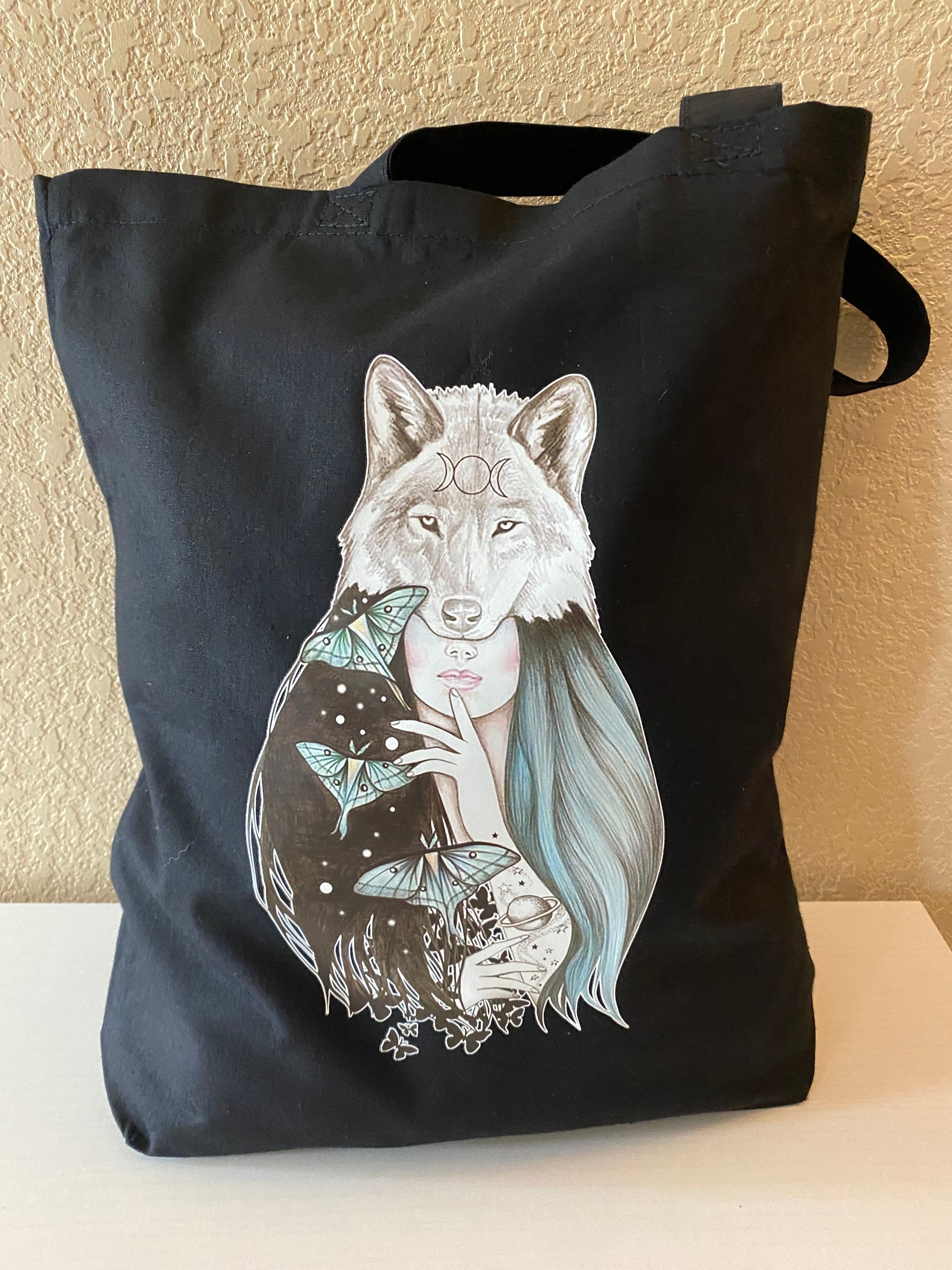 Wolf Tote Bags - Etsy