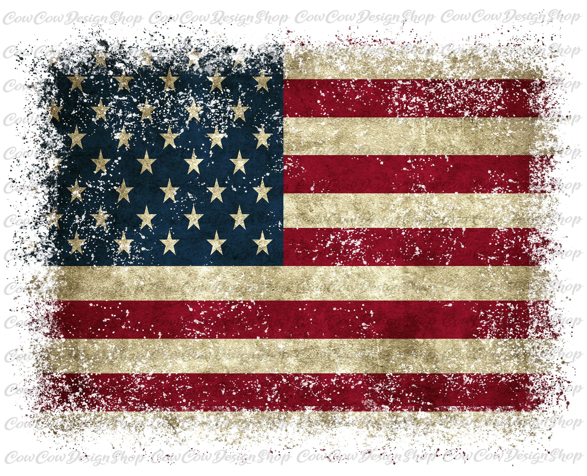 Distressed American Flag Background Png Western American Flag - Etsy