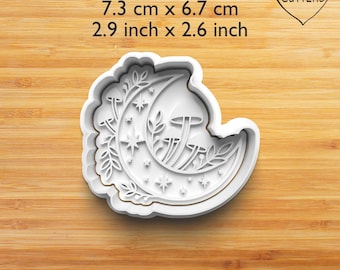 Mystical Moon Cookie Cutter with Stamp