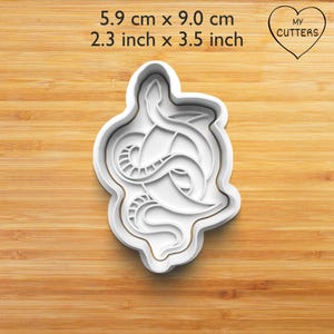 Schlange und Mond Ausstecher mit Stempel