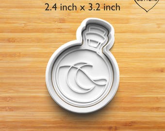 Moon Potion Cookie Cutter with Stamp