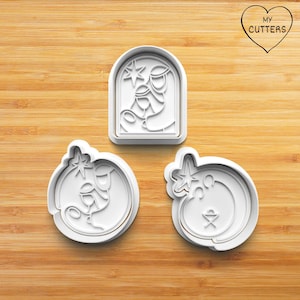 Christmas nativity cookie cutter with stamp