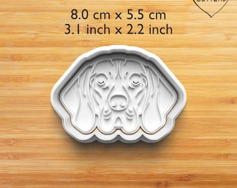 Hungarian Vizsla cookie cutter with stamp