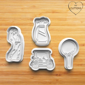 Golf cookie cutter with stamp