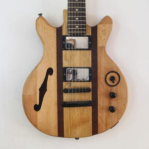 AVALON - Handcrafted Custom Electric Guitar. Made from Upcycled Beech, Jabota, Chestnut. Personalised Gift Option. The only one of its kind!