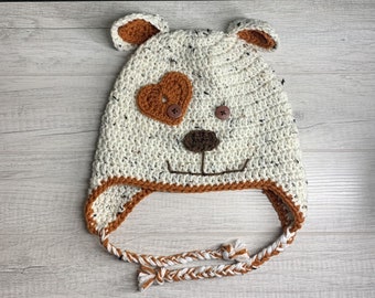 Crochet Puppy Hats With Heart