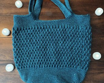 Crochet Market Bag Tote – Handmade Reusable Shopping Bag, Beach Tote, or Everyday Purse, Spacious Eco-Friendly Crochet Handbag, Custom Color