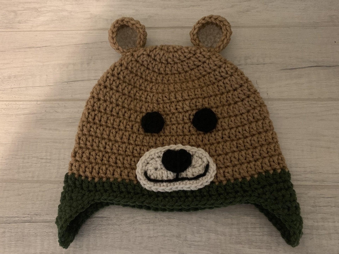 Handcrafted Crochet Bear Hat – Customizable Animal Beanie  display picture 2