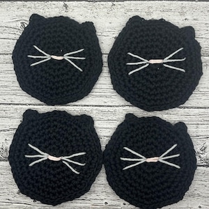 Crochet Cat Coasters