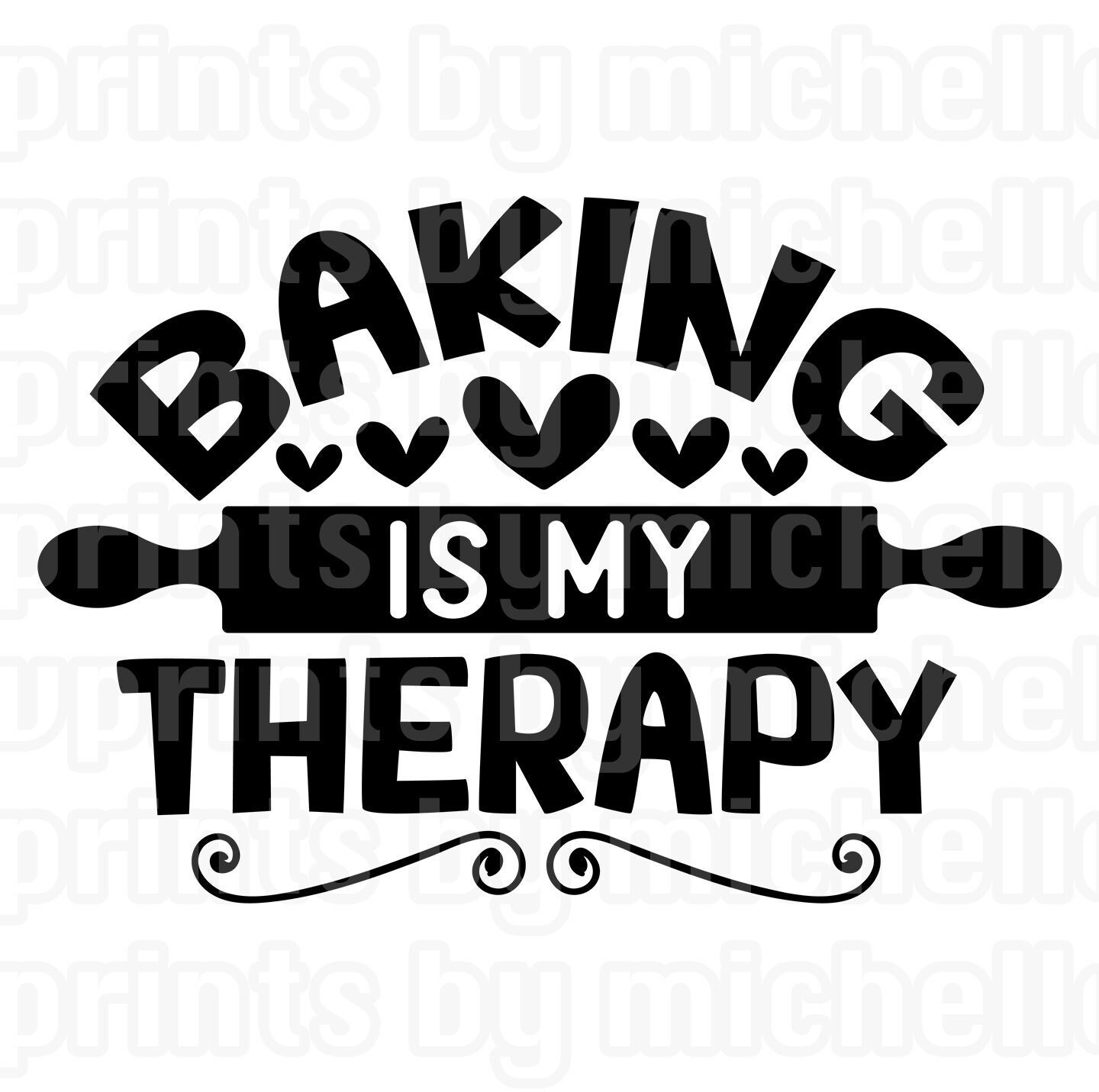 Baking is My Therapy - SVG Digital File, Cats Digital File, Cricut ...