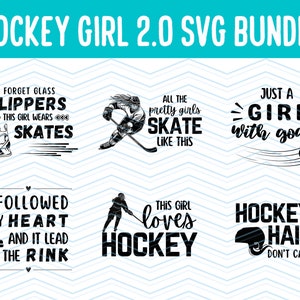 NOUVEAU 6 fichier numérique SVG Hockey Girl 2.0, joueuses de hockey, hockey féminin, hockey pour filles, fichier SGV Cricuit Clipart * usage commercial *