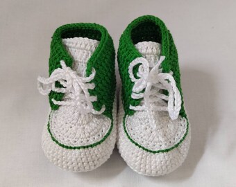 Crocheted Baby Shoes Green