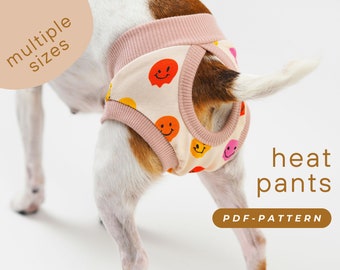 DOWLOAD SEWING PATTERN / Heat pants for your dog, pdf sewing pattern with illustrated instructions and video tutorial - multiple sizes