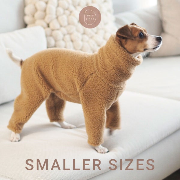 DOWNLOAD SEWING PATTERN / Dog teddy pajamas - sizes xxs-s