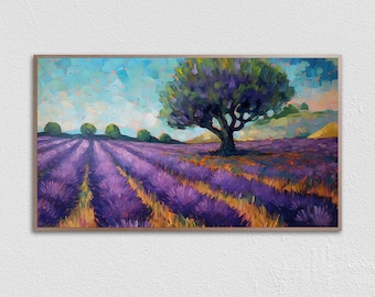 Paysage avec champ de lavande pour téléviseur Samsung Frame (téléchargement numérique)