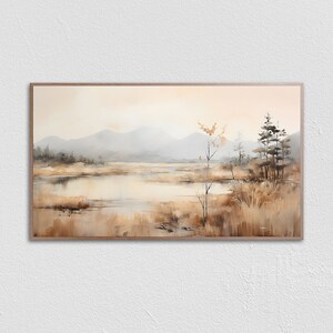 Vintage Fall Samsung Frame TV Art, Autumn Landscape Painting, Moody Fall Art, Art for Frame TV, Samsung Frame