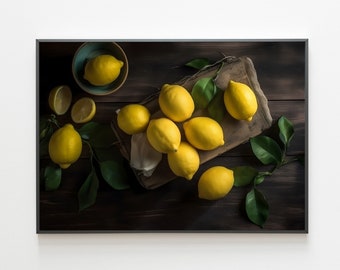 May include: A group of yellow lemons on a wooden surface with green leaves. The lemons are arranged in a circle with a few lemons in a bowl.