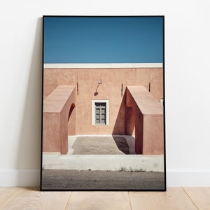 Arte imprimible de Santorini, cartel de Grecia, impresión de la isla, decoración abstracta de la pared, descarga digital impresión de Santorini, descarga instantánea