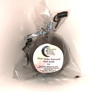 Bath Bombs, Dark Amber Rosewood Type with Activated  Charcoal