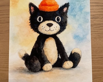Jellycat Inspired Watercolour Jellycat Jack Style Print