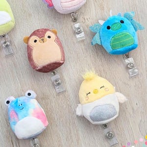 Squishmallow Plush Badge Reel,  Squishville ID Badge Holder