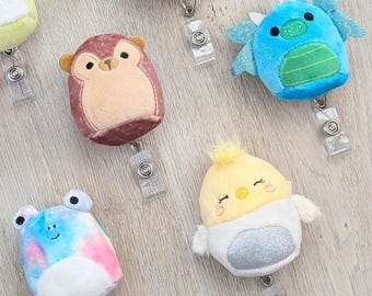 Squishmallow Plush Badge Reel,  Squishville ID Badge Holder