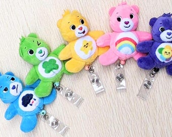 Care Bears Plush Badge Reel, Alligator Swivel or Belt Slide Clip
