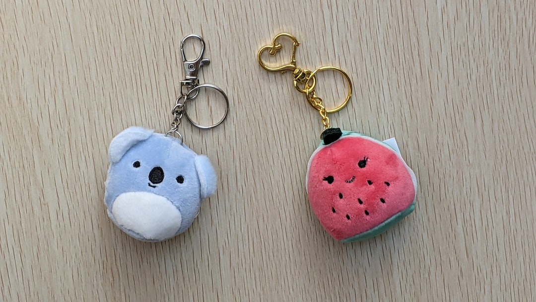 Squishmallow Clip Keychain Gold or Silver Etsy