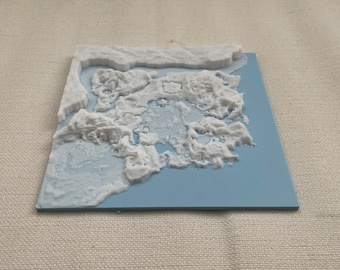 Modelo de mapa de Hyrule - Leyenda de Zelda Breath of the Wild / Lágrimas del Reino