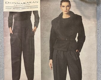Vogue Jacket Pants Pattern Donna Karan AA(6-8-10-12), EE(14-16-18-20)
