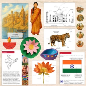 Unidad didáctica sobre la India para niños / Actividades prácticas de geografía y cultura