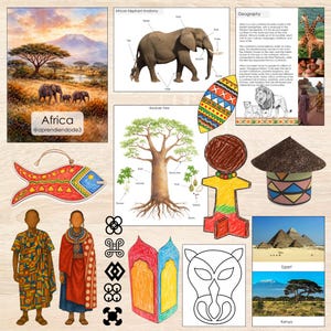 Afrika-Einheit für Kinder lernen | Praktische Geographie und Kultur