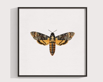 Death's-Head Hawkmoth Print: Vintage Insect Illustration