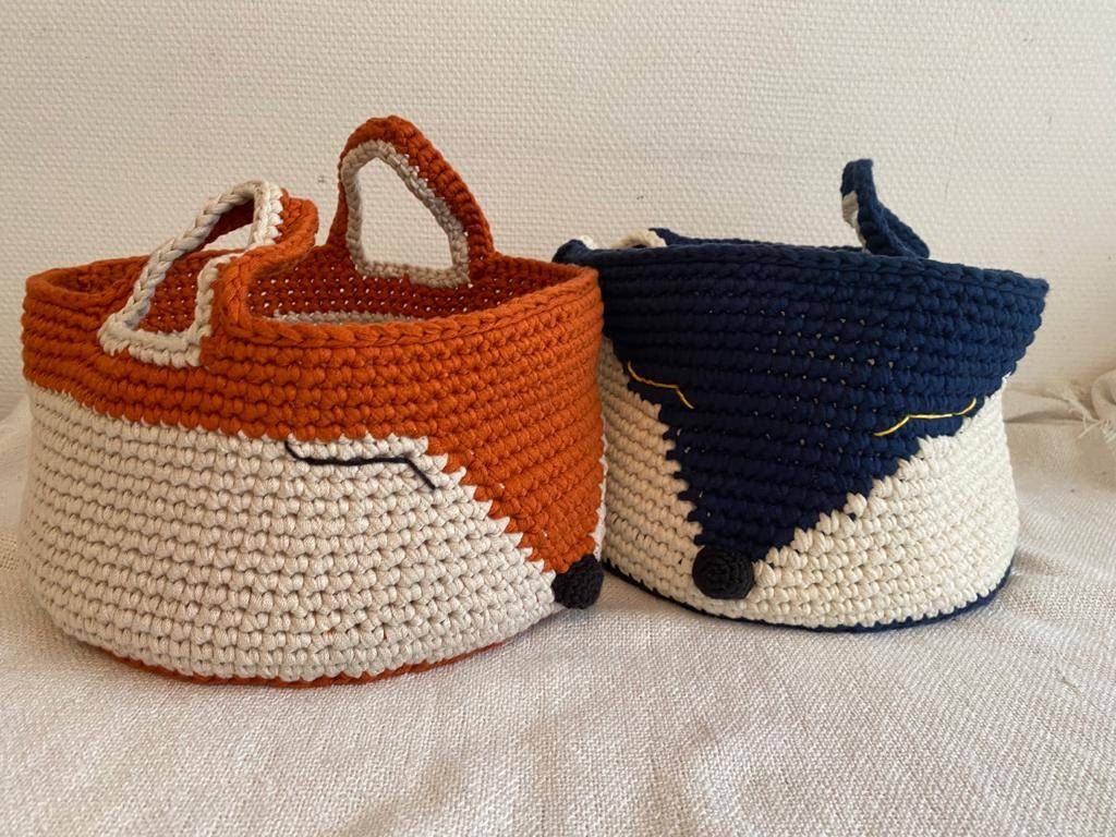 Paniers Animaux Au Crochet