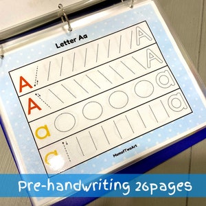 Preescritura de hojas de trabajo del alfabeto de rastreo de motricidad fina, hojas de rastreo de líneas, trabajo de preescritura preescolar, rastreo simple, práctica de escritura a mano