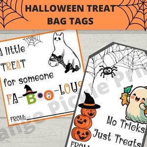 Faboolous Halloween Gift Tags Printable PDF PNG Instant Etsy