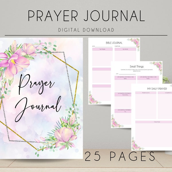 Prayer Journal - Instant Download Printable for Spiritual Reflection and Connection | Non-Denominational