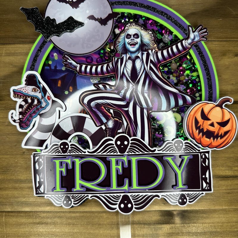 Beetlejuice Cake Topper - Etsy