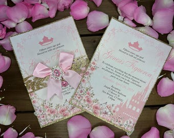 Sleeping Beauty Quinceanera Invitation: Pink Princess Birthday