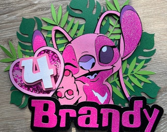 Angel Stitch Shaker Cake Topper