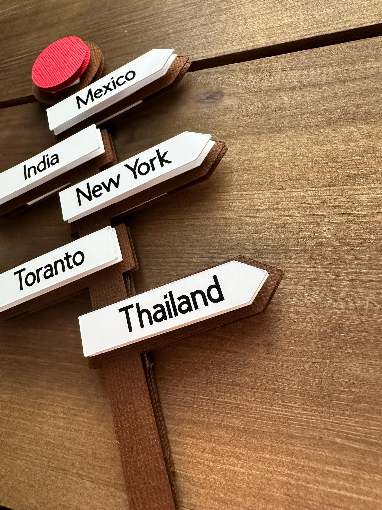 Custom Sign Post Location Cake Topper - Various Number of Locations - Etsy