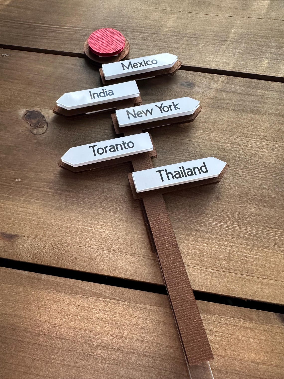 Custom Sign Post Location Cake Topper - Various Number of Locations - Etsy