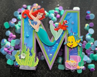 Little Mermaid 3D Letter: Custom Name, Birthday Decor