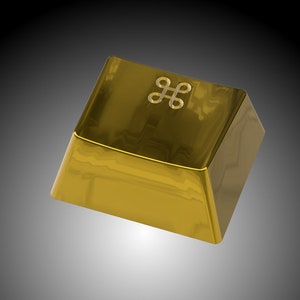 Custom Metal Cherry MX Mac Modifier 1.25U Artisan Mechanical Keyboard Keycaps