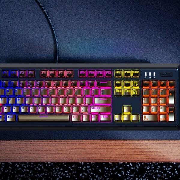 Custom Metal Cherry MX GMK Profile Artisan Mechanical Keyboard Keycaps 108 Piece Full Size Set
