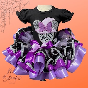 Minnie Witch Halloween Tutu Outfit: Handmade Party Costume